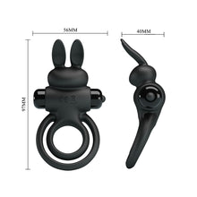 Load image into Gallery viewer, Lawrence Rabbit C & B Ring Black