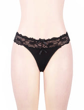 Load image into Gallery viewer, Black Floral Lace Band Panty (16-18) 3xl