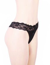 Load image into Gallery viewer, Black Floral Lace Band Panty (16-18) 3xl