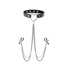 Load image into Gallery viewer, Sex & Mischief Amor Collar With Nipple Clamps