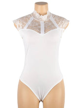 Load image into Gallery viewer, White Bodysuit W/lace (14-16) 2xl