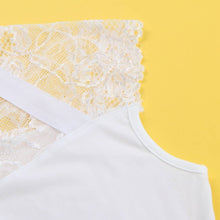 Load image into Gallery viewer, White Bodysuit W/lace (10-12) L