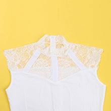 Load image into Gallery viewer, White Bodysuit W/lace (10-12) L