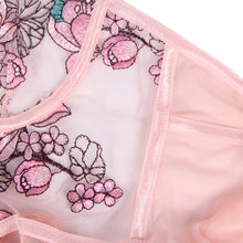 Load image into Gallery viewer, Floral Open Crotch Pink Teddy (12-14) Xl