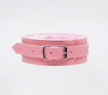 Load image into Gallery viewer, Fur Lined Collar With Lead Pink