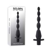Load image into Gallery viewer, Selopa Vibrating Butt Beads Black