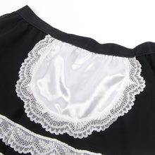 Load image into Gallery viewer, Black Pu Leather Mesh Maid Costume(10-12) L