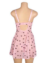 Load image into Gallery viewer, Pink Babydoll W Hearts (10-12) L