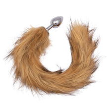 Load image into Gallery viewer, Foxtail Brown - Small Metal Butt Plug
