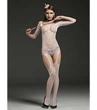 Load image into Gallery viewer, White Sleeved Body Stocking