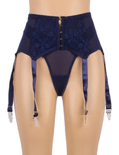 Load image into Gallery viewer, Blue Lace Garter Panty (8-10) M