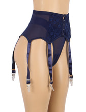 Load image into Gallery viewer, Blue Lace Garter Panty (8-10) M