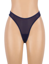 Load image into Gallery viewer, Blue Lace Garter Panty (12-14) Xl