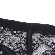 Load image into Gallery viewer, Black Lace Bow Metal Clips Garter(20-22)5xl