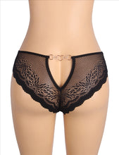 Load image into Gallery viewer, Heart Black Lace Panty (12-14) Xl