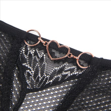 Load image into Gallery viewer, Heart Black Lace Panty (12-14) Xl