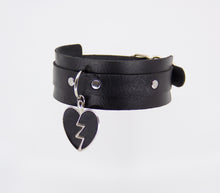 Load image into Gallery viewer, Black Choker W/ Broken Heart