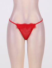 Load image into Gallery viewer, Sheer Lace Trim Robe Red W/g (8-10) M