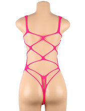 Load image into Gallery viewer, Pink Open Cup Sexy String Teddy(8-10) M