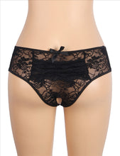 Load image into Gallery viewer, Black Crotchless Lace Panty (12-14) Xl