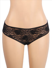 Load image into Gallery viewer, Black Crotchless Lace Panty (12-14) Xl