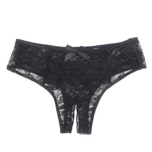 Load image into Gallery viewer, Black Crotchless Lace Panty (14-16)2xl