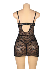 Load image into Gallery viewer, Black Lace Chemise W/underwire (12-14) Xl