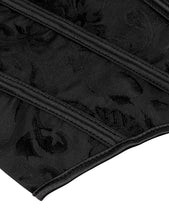 Load image into Gallery viewer, Black Embossed Halter Corset (10-12) L