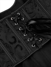Load image into Gallery viewer, Black Embossed Halter Corset (10-12) L