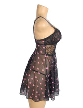 Load image into Gallery viewer, Black Babydoll W Hearts (16) 2xl