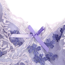 Load image into Gallery viewer, Purple Embroidered Underwire Babydoll (10-12) L