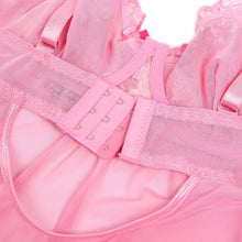 Load image into Gallery viewer, Pink Embroidered Underwire Babydoll (14-16) 2xl