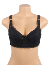 Load image into Gallery viewer, Black Lace Underwire Padded Bra (18e) 90e