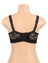Load image into Gallery viewer, Black Lace Underwire Padded Bra (12b ) 75b