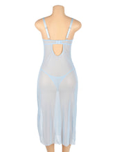 Load image into Gallery viewer, Split Thigh Butterfly Dress Blue (10) M
