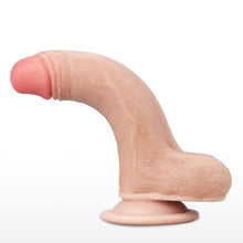 Load image into Gallery viewer, Sliding Skin 7" Dual Layer Dong W/balls Flesh