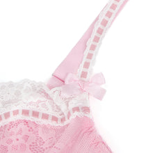 Load image into Gallery viewer, Pink W/white Ruffle Teddy (8-10)m