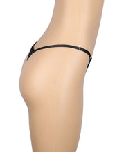 Load image into Gallery viewer, Black Lace Thong Bling Bow (16-18) 3xl