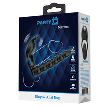 Load image into Gallery viewer, Marcus Vibrating Cock Ring And Anal Plug