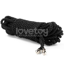 Load image into Gallery viewer, Rebellion Reign Ebony 10m Silky Bondage Rope Black