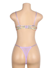 Load image into Gallery viewer, Purple Embroidered Bra Set (14-16) 2xl