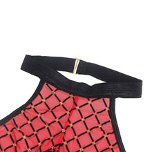 Load image into Gallery viewer, Flocked Halter Bodysuit Red (12-14) Xl