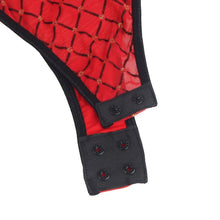 Load image into Gallery viewer, Flocked Halter Bodysuit Red (12-14) Xl