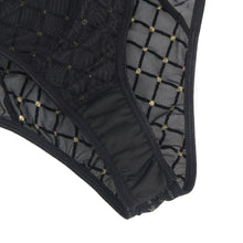 Load image into Gallery viewer, Flocked Halter Bodysuit Black (12-14) Xl