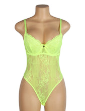 Load image into Gallery viewer, Lace Push Bodysuit Green (12-14) Xl