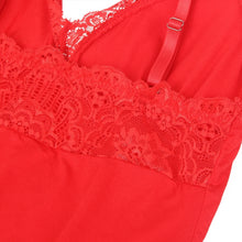 Load image into Gallery viewer, Red Modal And Lace Bodysuit (8-10) M