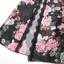 Load image into Gallery viewer, Long Split Nightgown Black Floral (14-16) 2xl