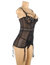 Load image into Gallery viewer, Black Fitted Babydoll Mesh/ Lace (12-14) L/ Xl