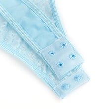 Load image into Gallery viewer, Lace Bodysuit Cyan Suspender Bows (16-18) 3xl
