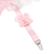 Load image into Gallery viewer, Lace Bodysuit Pink Suspender Bows (12-14) Xl